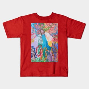 The Angel and the Rose Garden Kids T-Shirt